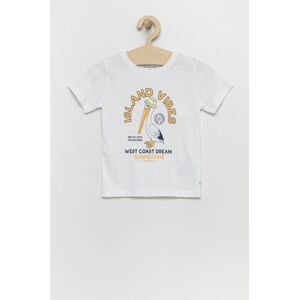 Dětské bavlněné tričko Tom Tailor bílá barva, s potiskem