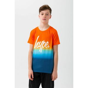 Dětské bavlněné tričko Hype oranžová barva, s potiskem