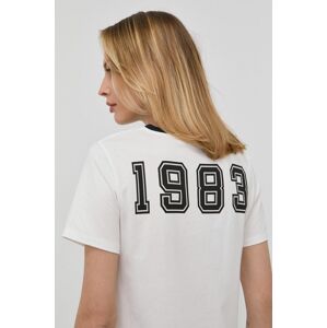 Bavlněné tričko Weekend Max Mara bílá barva