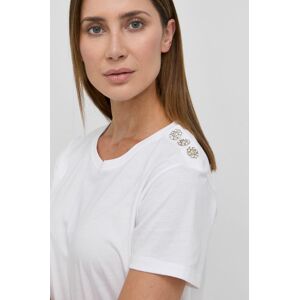 Bavlněné tričko Custommade bílá barva