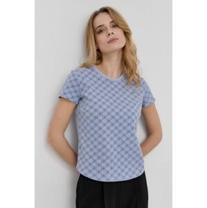 Bavlněné tričko Elisabetta Franchi fialová barva