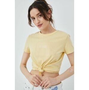 Bavlněné tričko JDY béžová barva