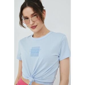 Bavlněné tričko JDY fialová barva
