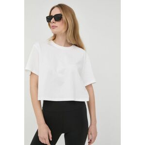 Bavlněné tričko UGG bílá barva