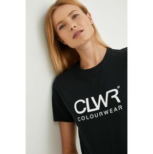 Bavlněné tričko Colourwear černá barva