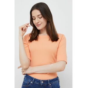 Tričko Lauren Ralph Lauren oranžová barva