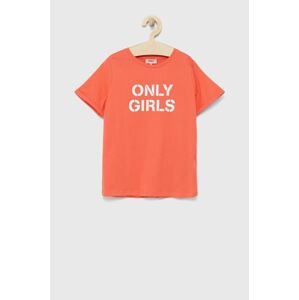 Dětské bavlněné tričko Kids Only oranžová barva