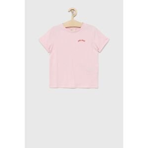 Dětské bavlněné tričko Kids Only růžová barva