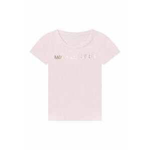 Dětské bavlněné tričko Michael Kors růžová barva