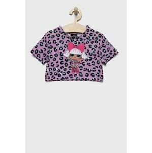 Dětské tričko Hype Xlol růžová barva