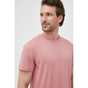 Tričko Selected Homme pánský, růžová barva, hladký