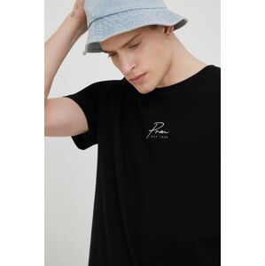 Bavlněné tričko Premium by Jack&Jones černá barva, s aplikací