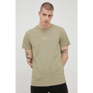 Bavlněné tričko Premium by Jack&Jones zelená barva