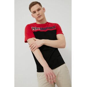 Bavlněné tričko Produkt by Jack & Jones červená barva, s potiskem