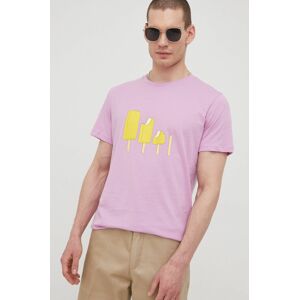 Bavlněné tričko Produkt by Jack & Jones fialová barva, s potiskem
