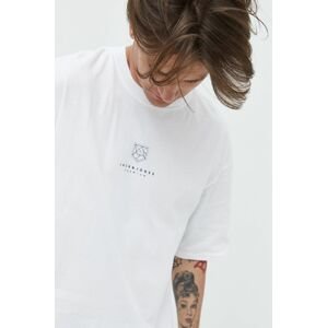 Bavlněné tričko Premium by Jack&Jones bílá barva, s potiskem