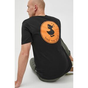 Bavlněné tričko Save The Duck černá barva, s potiskem