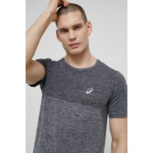 Běžecké tričko Asics šedá barva, vzorovaný