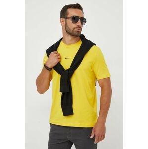 Tričko BOSS BOSS CASUAL žlutá barva