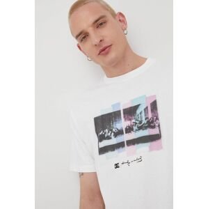 Bavlněné tričko DC Dc X Andy Warhol bílá barva, s potiskem
