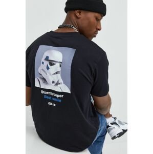 Bavlněné tričko DC Dc X Star Wars černá barva, s potiskem