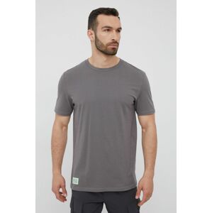 Bavlněné tričko Outhorn šedá barva, s potiskem