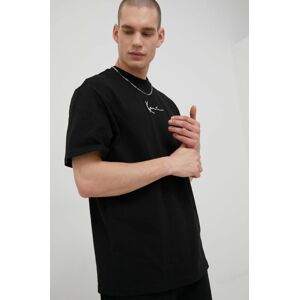 Bavlněné tričko Karl Kani černá barva, s aplikací