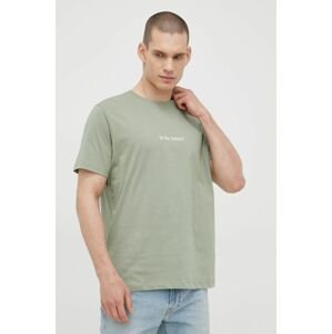 Bavlněné tričko Brave Soul zelená barva, s potiskem