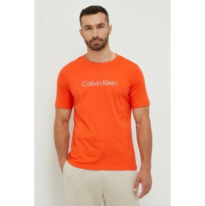Tréninkové tričko Calvin Klein Performance Ck Essentials oranžová barva, s potiskem