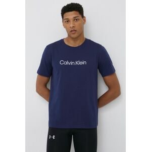 Tréninkové tričko Calvin Klein Performance Ck Essentials tmavomodrá barva, s potiskem