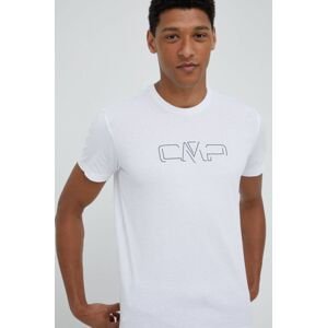 Bavlněné tričko CMP bílá barva, s potiskem