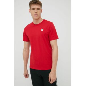 Bavlněné tričko Rossignol červená barva, s aplikací