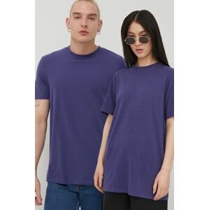 Bavlněné tričko Superdry tmavomodrá barva, hladký