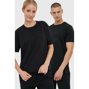 Bavlněné tričko Arkk Copenhagen černá barva, hladký