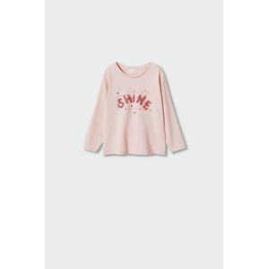 Dětská bavlněná košile s dlouhým rukávem Mango Kids Ballet růžová barva
