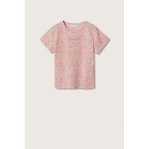 Dětské bavlněné tričko Mango Kids Mangofi-h růžová barva