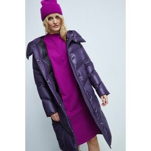 Péřový kabát Medicine fialová barva,