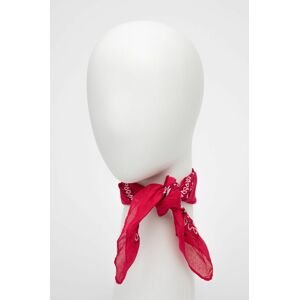 Bavlněný šátek Medicine dámský, růžová barva, vzorovaný