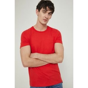 Bavlněné tričko Medicine červená barva, hladké